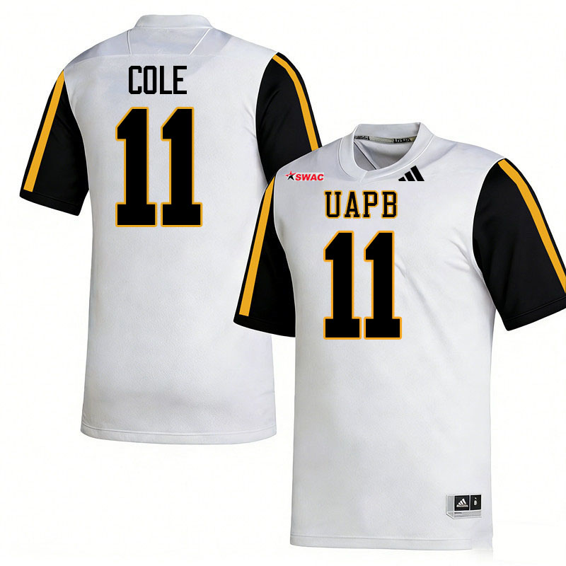 Arkansas-Pine Bluff Golden Lions #11 Tylan Cole College Football Jerseys,Uniforms-White